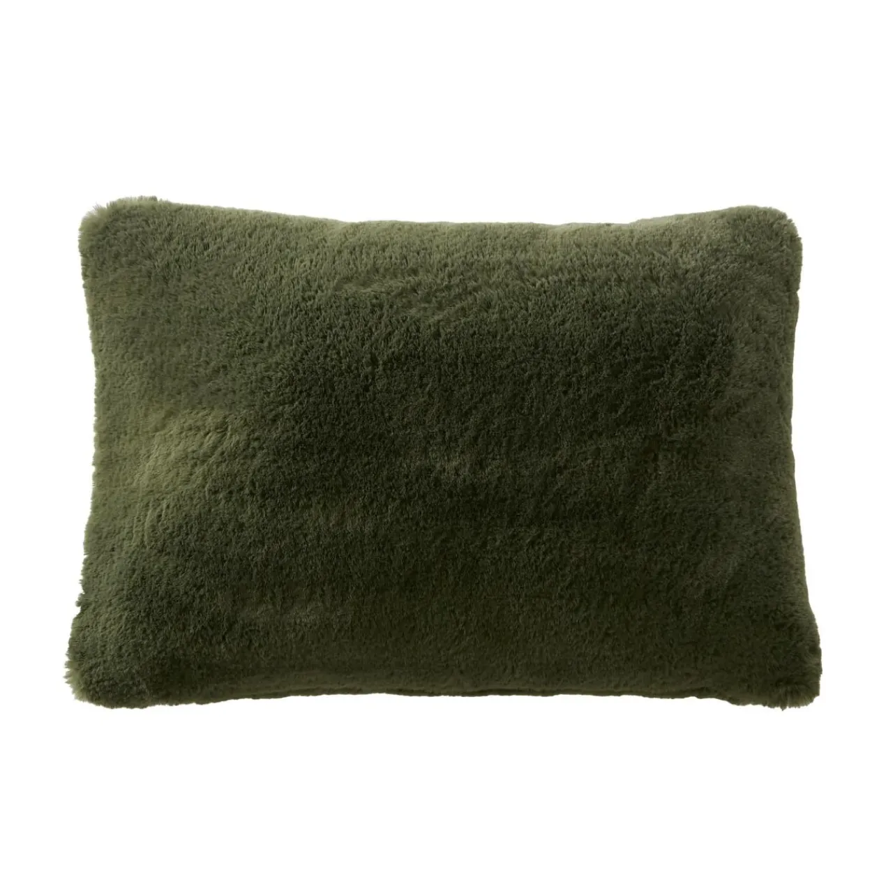 EMINZA Coussin rectangulaire fausse fourrure (40 x 60 cm) Finn Vert kaki Online
