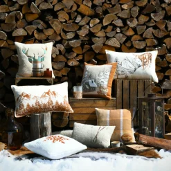 STOF Coussin rectangulaire fausse fourrure (30 x 50 cm) Wildforest Ecru Online