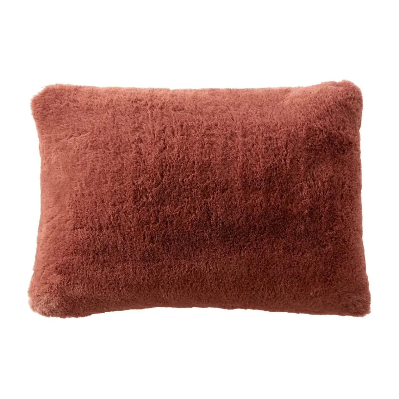 EMINZA Coussin rectangulaire fausse fourrure (40 x 60 cm) Finn Terracotta Hot
