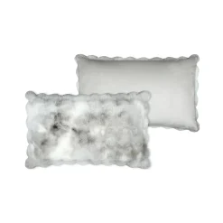 STOF Coussin rectangulaire fausse fourrure (50 x 80 cm) Nebraska perle Gris Hot