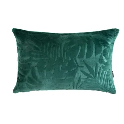EMINZA Coussin rectangulaire flanelle (40 x 60 cm) Flore Vert