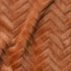 EMINZA Coussin rectangulaire flanelle (40 x 60 cm) Zag Cuivre Sale