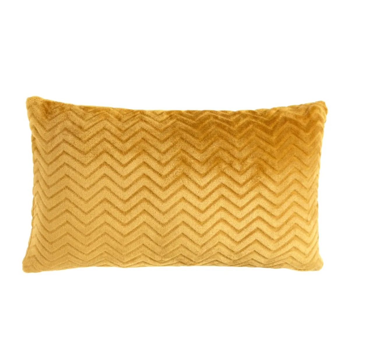 EMINZA Coussin rectangulaire flanelle (40 x 60 cm) Zag Jaune moutarde Clearance