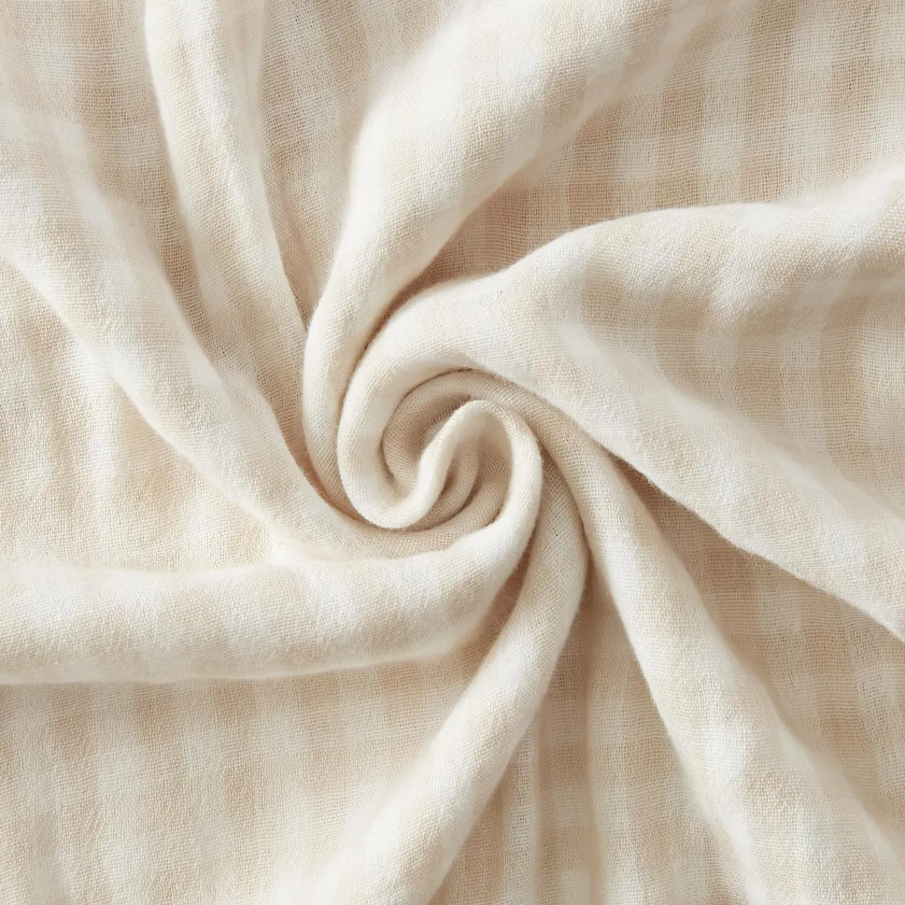 EMINZA Coussin rectangulaire gaze de coton (40 x 60 cm) Gaïa vichy Beige Best