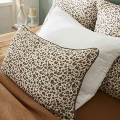 EMINZA Coussin rectangulaire gaze de coton (40 x 60 cm) Rosa Marron