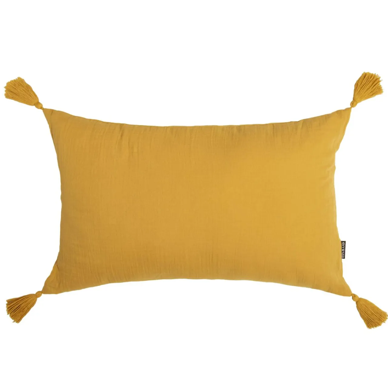 EMINZA Coussin rectangulaire gaze de coton (40 x 60 cm) Gaïa Jaune safran Best