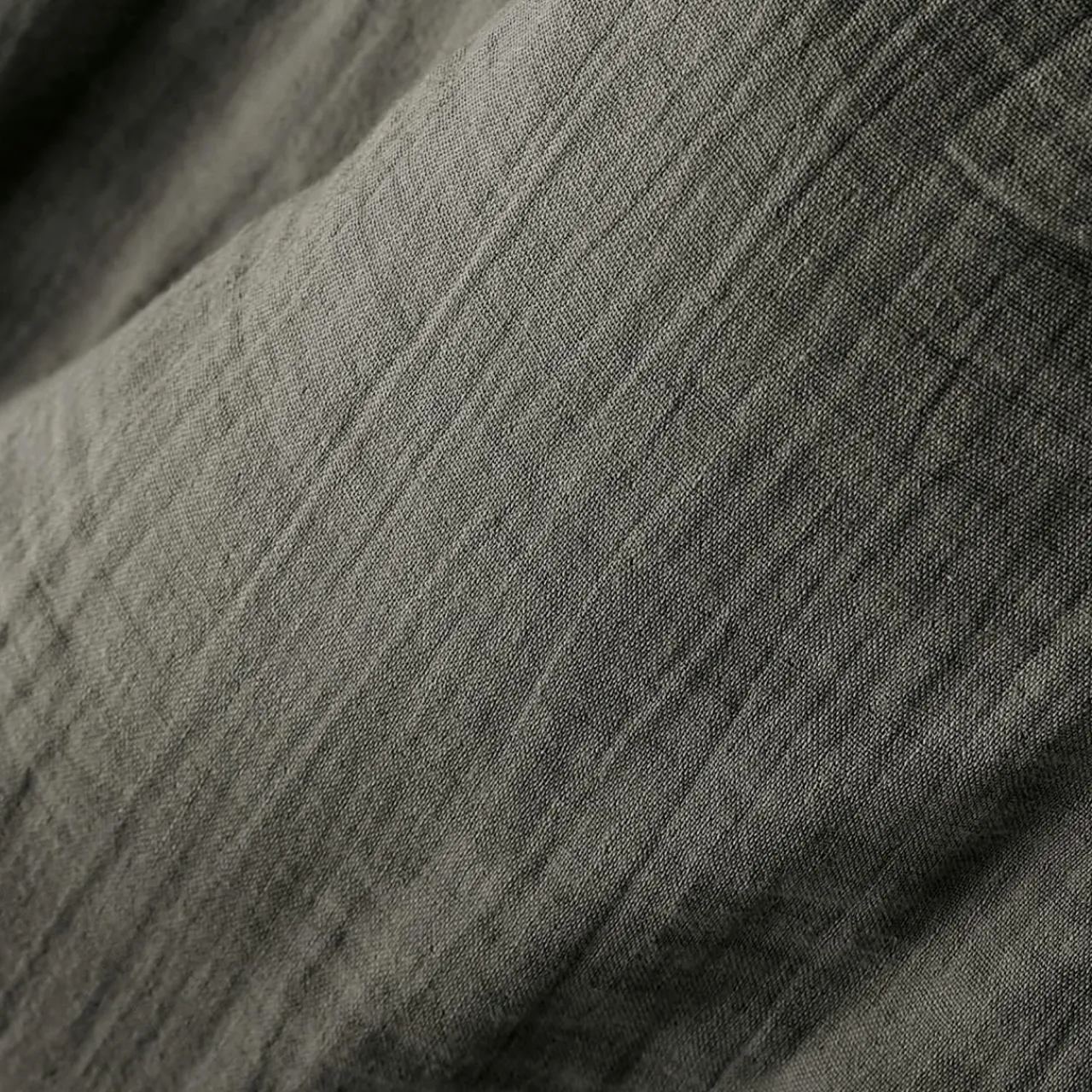 EMINZA Coussin rectangulaire gaze de coton (40 x 60 cm) Gaïa Gris granit Gris foncé Outlet