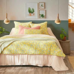 EMINZA Coussin rectangulaire gaze de coton (40 x 60 cm) Abigaël Jaune Online