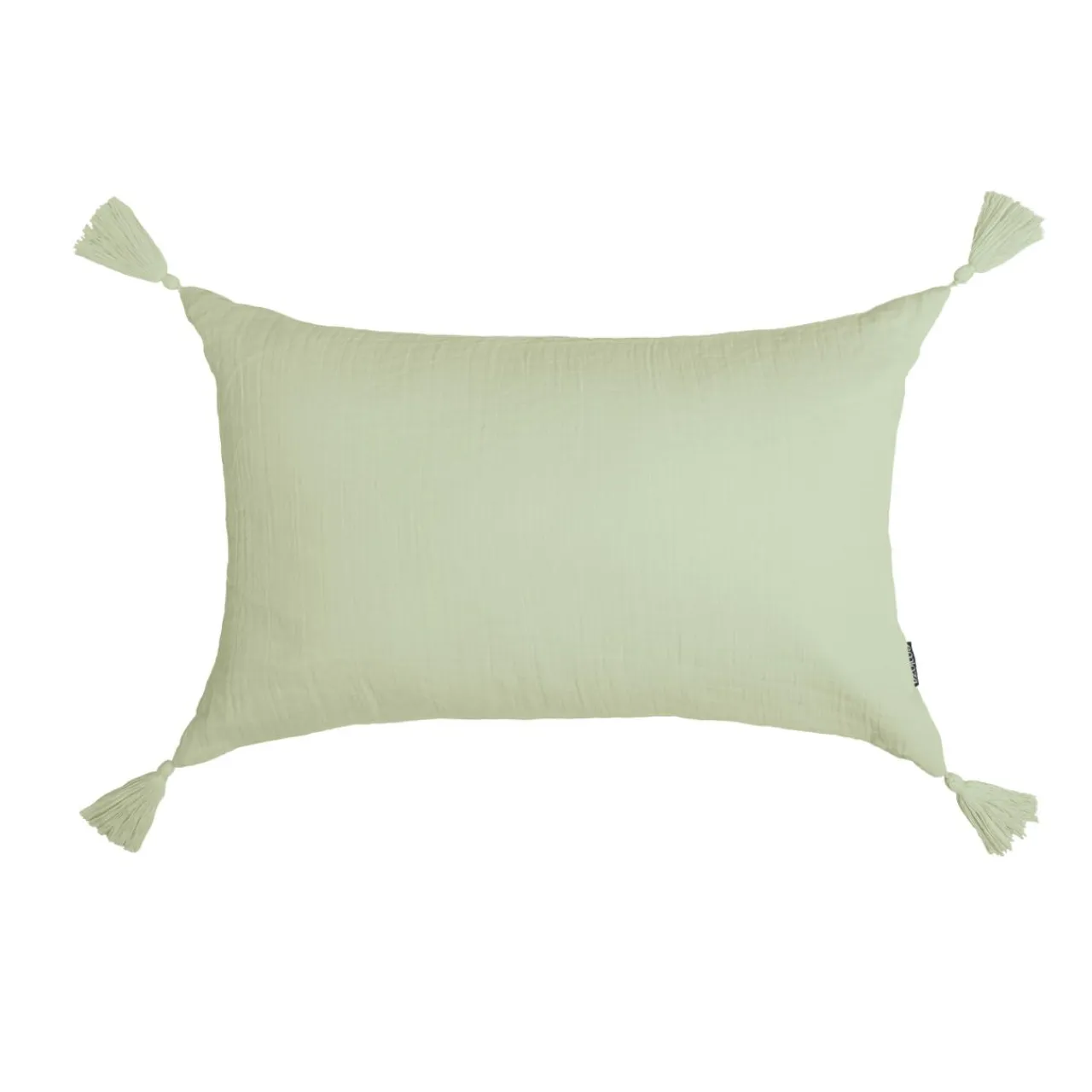 EMINZA Coussin rectangulaire gaze de coton (40 x 60 cm) Gaïa Vert tilleul New