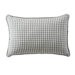 EMINZA Coussin rectangulaire gaze de coton (40 x 60 cm) Gaïa vichy Vert romarin Outlet