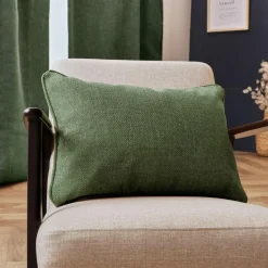 EMINZA Coussin rectangulaire tissé (40 x 60 cm) Alba Vert kaki Discount