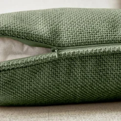 EMINZA Coussin rectangulaire tissé (40 x 60 cm) Alba Vert kaki Discount