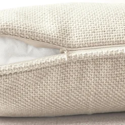 EMINZA Coussin rectangulaire tissé (40 x 60 cm) Alba grège Beige Discount