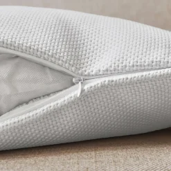 EMINZA Coussin rectangulaire tissé (40 x 60 cm) Alba perle Blanc Clearance