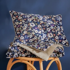 EMINZA Coussin rectangulaire velours (40 x 60 cm) Dolores Bleu Sale