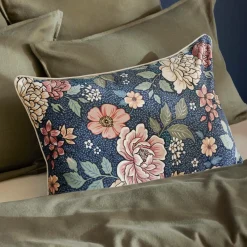 EMINZA Coussin rectangulaire velours (40 x 60 cm) Dolores Rose New