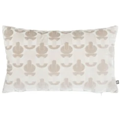 Atmosphera, cru017dateur d'intu017drieur Coussin rectangulaire velours (30 x 50 cm) Luna Ecru Discount