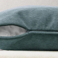 EMINZA Coussin rectangulaire (40 x 60 cm) Minuit Gris bleu Sale
