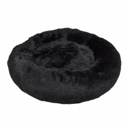 LOVE STORY Coussin rond apaisant pour chat et chien Fluffy D95 cm Noir Hot