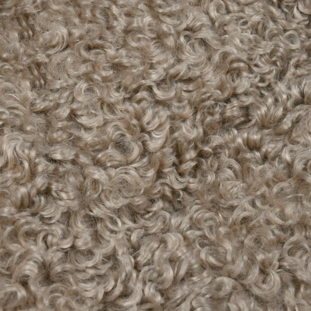 STOF Coussin rond bouclette (40 cm) Cosylife Taupe Clearance