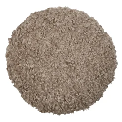 STOF Coussin rond bouclette (40 cm) Cosylife Taupe Clearance
