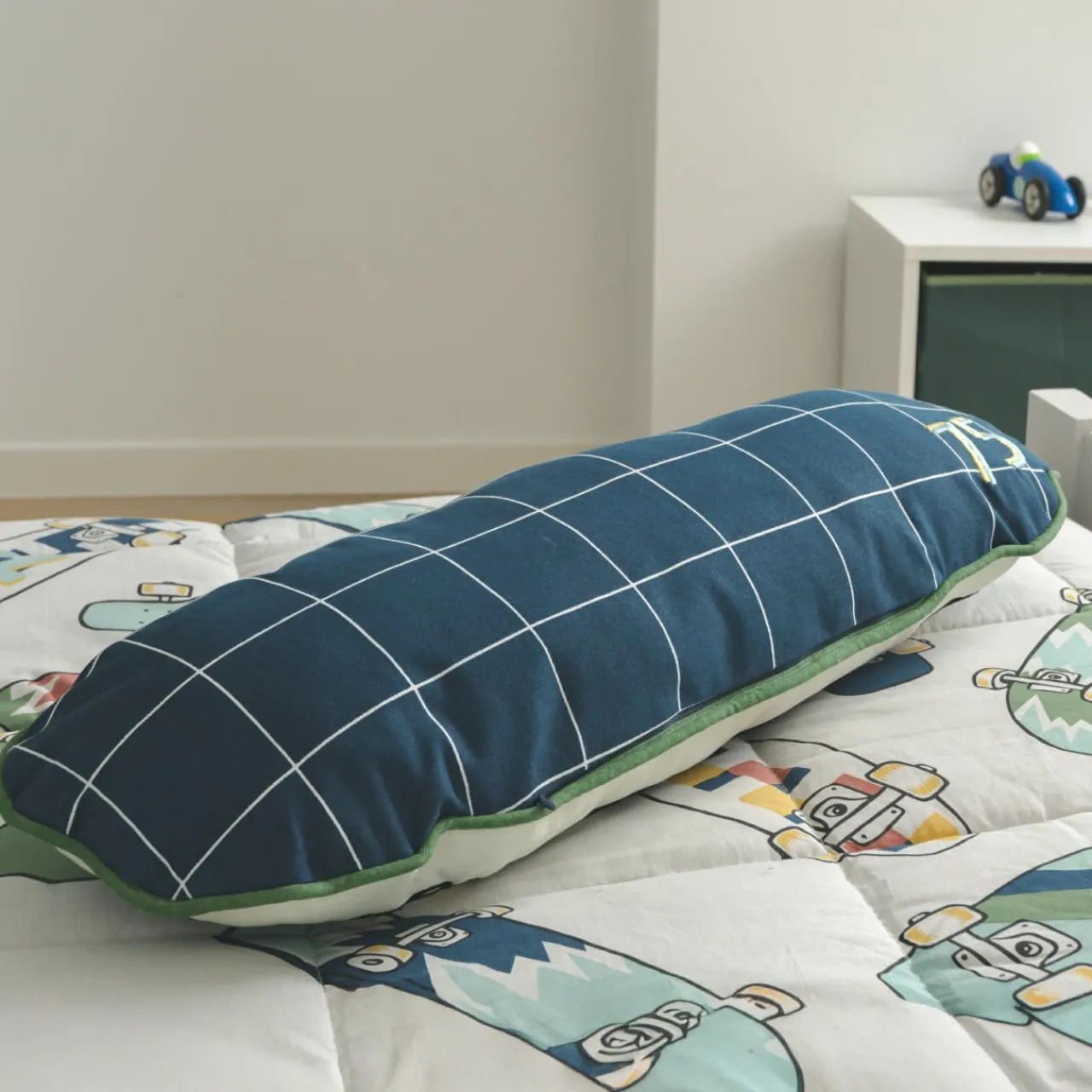 l'Effet Papillon Coussin rond enfant coton (65 x 25 cm) California Bleu Online