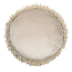 STOF Coussin rond fausse fourrure (40 cm) Cosylife Beige