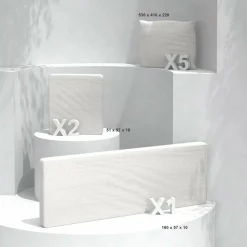 MOBELLIA Coussins de remplacement pour salon de jardin Calvi 5 places Blanc New