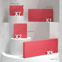 MOBELLIA Coussins de remplacement pour salon de jardin Calvi 7 places Rouge Best