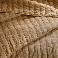 EMINZA Couvre-lit coton matelassé (240 x 260 cm) Lena Camel Outlet