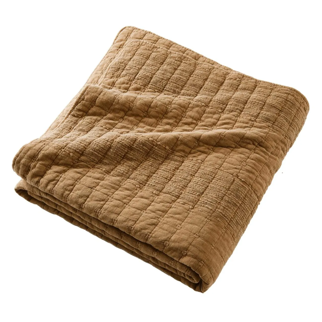 EMINZA Couvre-lit coton matelassé (240 x 260 cm) Lena Camel Outlet