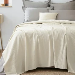 EMINZA Couvre-lit coton tissé (180 x 220 cm) Léa pampa Beige Best