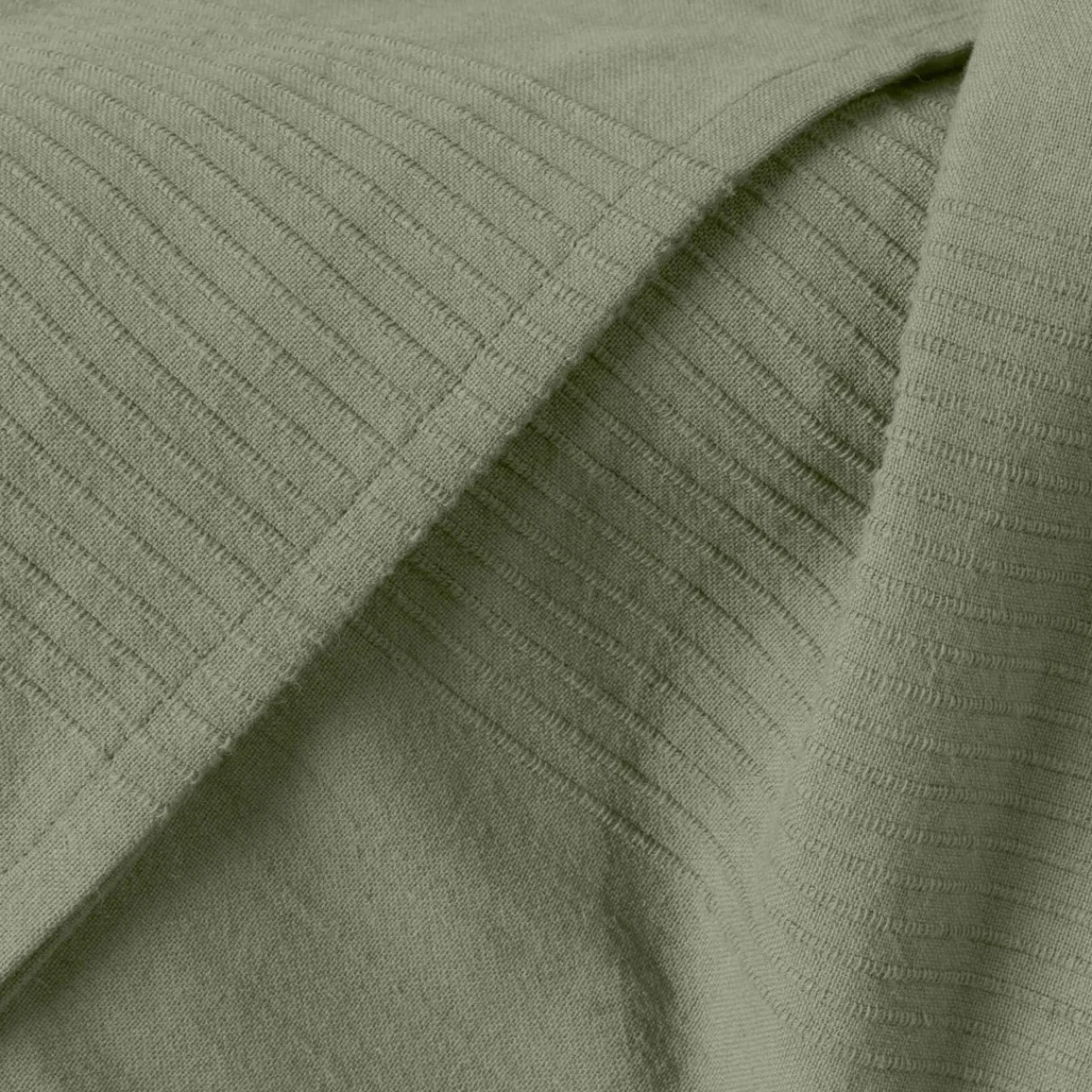 EMINZA Couvre-lit coton tissé (180 x 220 cm) Léa Vert romarin Sale