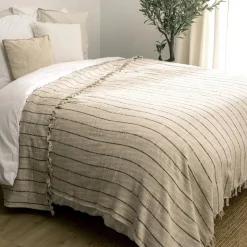 ATMOSPHERA Couvre-lit coton (260 x 240 cm) Luisa Beige Clearance