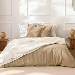 douceur d'intu017drieur Couvre-lit effet sherpa (240 x 220 cm) Calinou Ecru Clearance