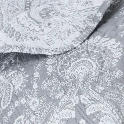 ATMOSPHERA Couvre-lit et taies d'oreiller (240 x 260 cm) Marie Gris clair Sale