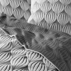 DOUCEUR D'INTERIEUR Couvre-lit et 2 taies d'oreiller (220 x 240 cm) Faustine Gris