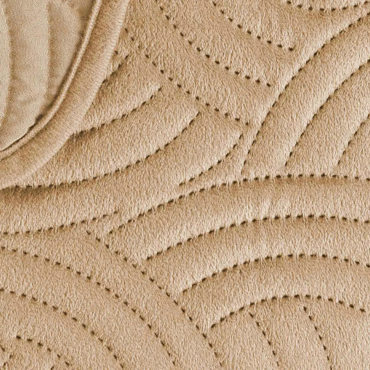 douceur d'intu017drieur Couvre-lit matelassé et deux taies d'oreiller (240 x 260 cm) Solange Beige Best
