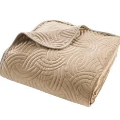 douceur d'intu017drieur Couvre-lit matelassé et deux taies d'oreiller (240 x 260 cm) Solange Beige Best