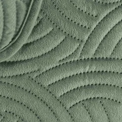 douceur d'intu017drieur Couvre-lit matelassé et deux taies d'oreiller (240 x 260 cm) Solange cédre Vert New