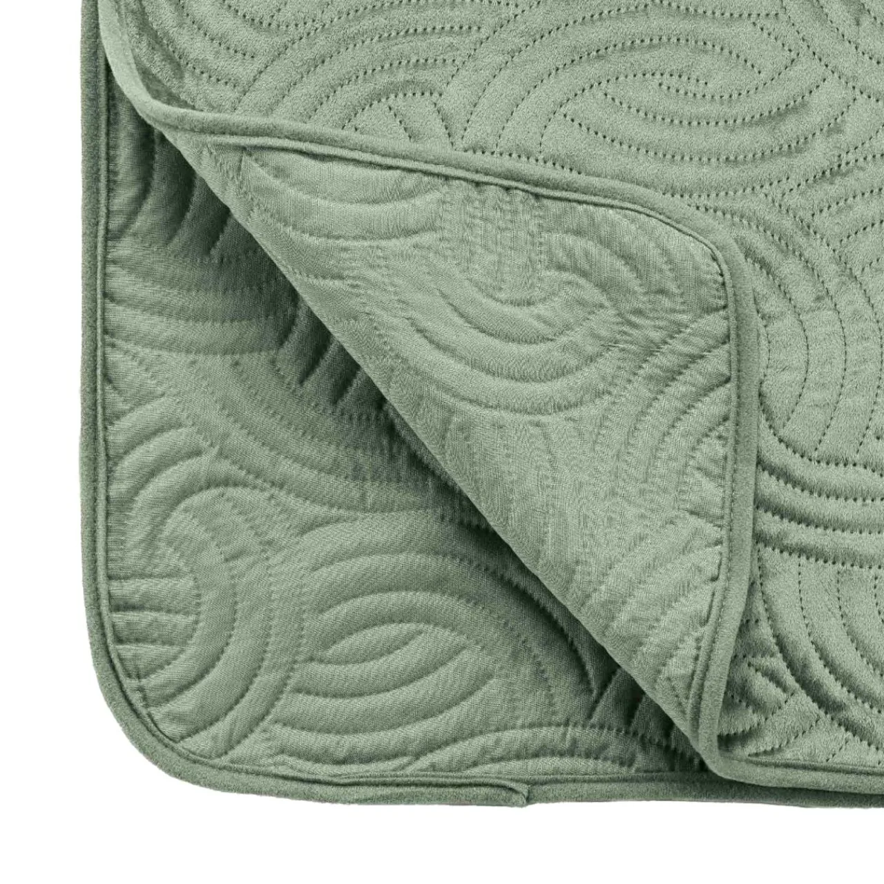 douceur d'intu017drieur Couvre-lit matelassé et deux taies d'oreiller (240 x 260 cm) Solange cédre Vert New