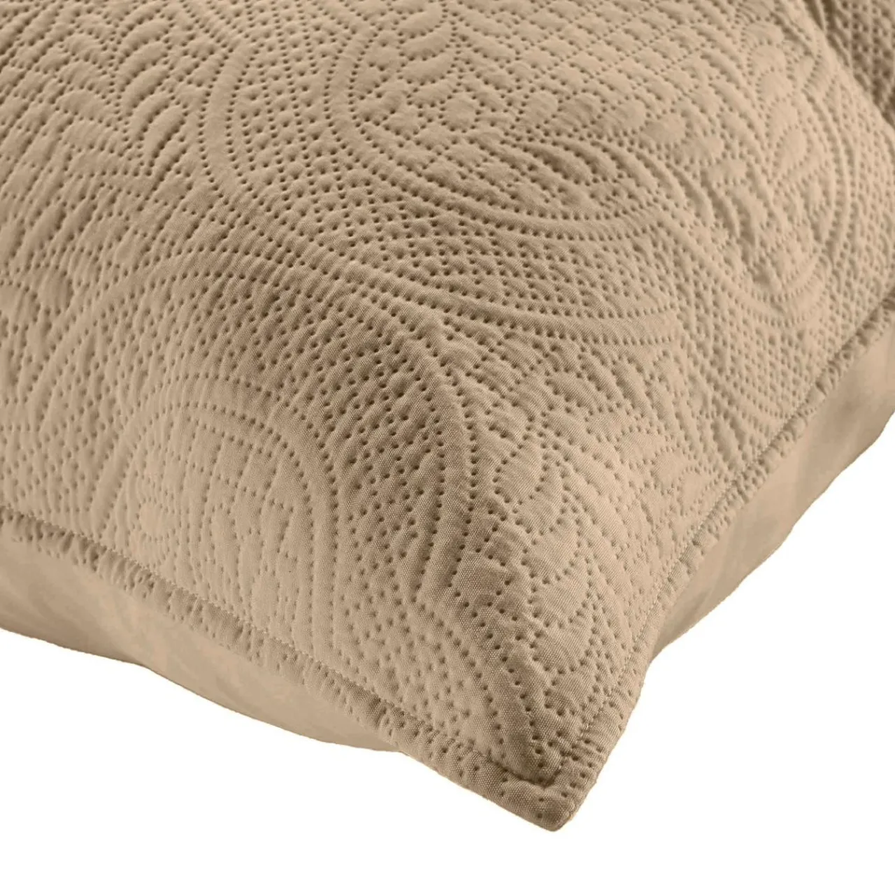 douceur d'intu017drieur Couvre-lit matelassé et deux taies d'oreiller (240 x 260 cm) Romane Beige Discount