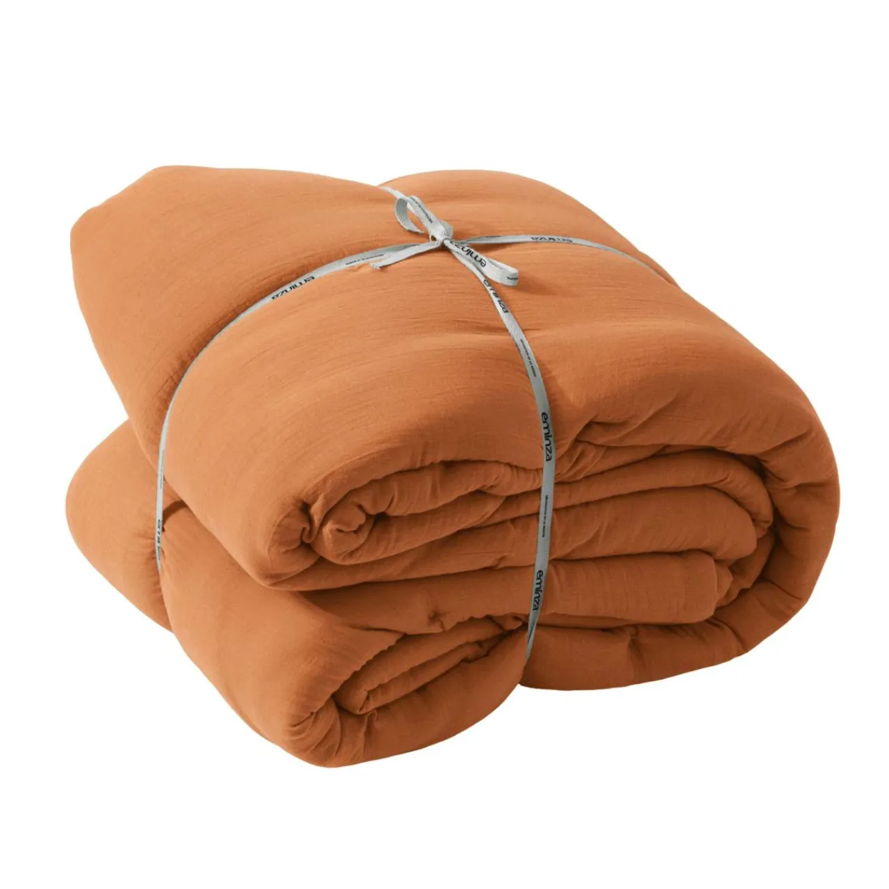 EMINZA Couvre-lit matelassé gaze de coton (240 x 220 cm) Gaïa Abricot Best