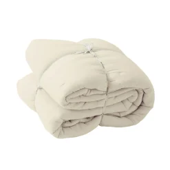 EMINZA Couvre-lit matelassé gaze de coton (260 x 240 cm) Gaïa pampa Beige Online