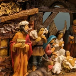 KAEMINGK Crèche de Noël complète et lumineuse (H15 cm) Sainte-Julia Hot