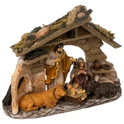 FEERIC LIGHTS Crèche de Noël complète (H20 cm) Saint-Adrien Naturel Outlet