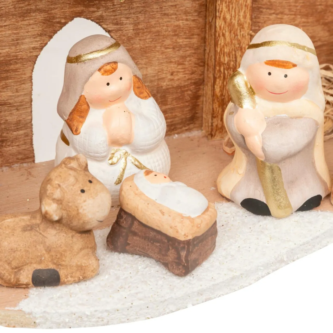 JJA Crèche de Noël complète (H16 cm) Saint-Amaury Or Outlet