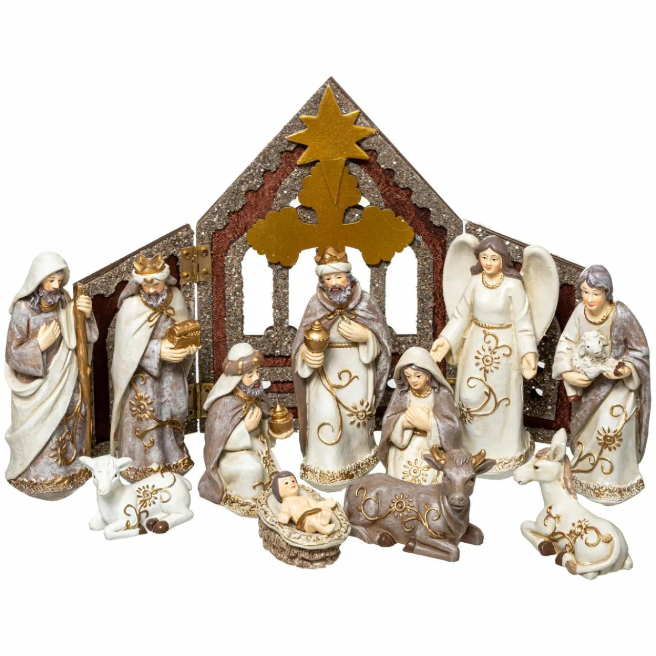 Feeric Lights & Christmas Crèche de Noël complète (H25 cm) Sainte-Nathalie Best