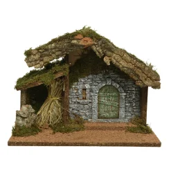 KAEMINGK Crèche de Noël lumineuse vide (H27 cm) Saint-Edouard Naturel New