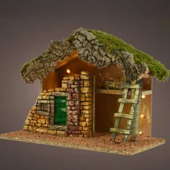 KAEMINGK Crèche de Noël vide et lumineuse (Hauteur 24 cm) Saint-Clotaire Naturel